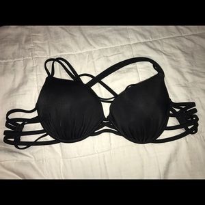 Black push up bikini top